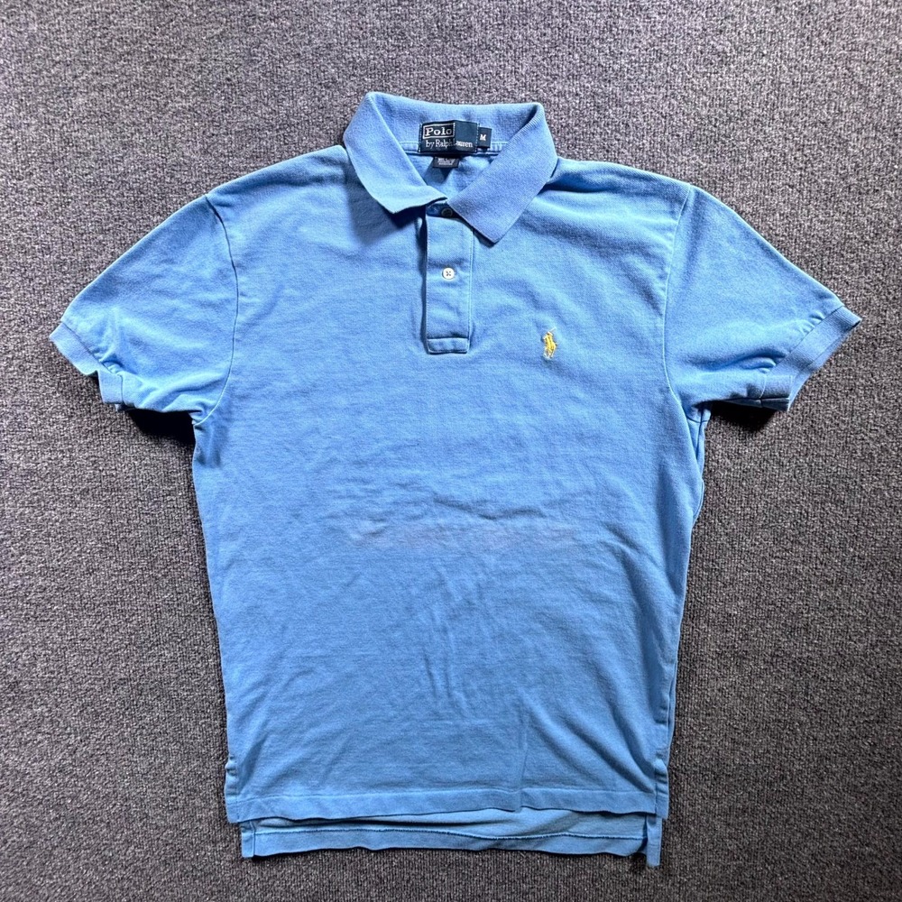Polo Ralph Lauren Polo Shirt Mens M Blue Pony Logo Short Sleeve Golf Performance